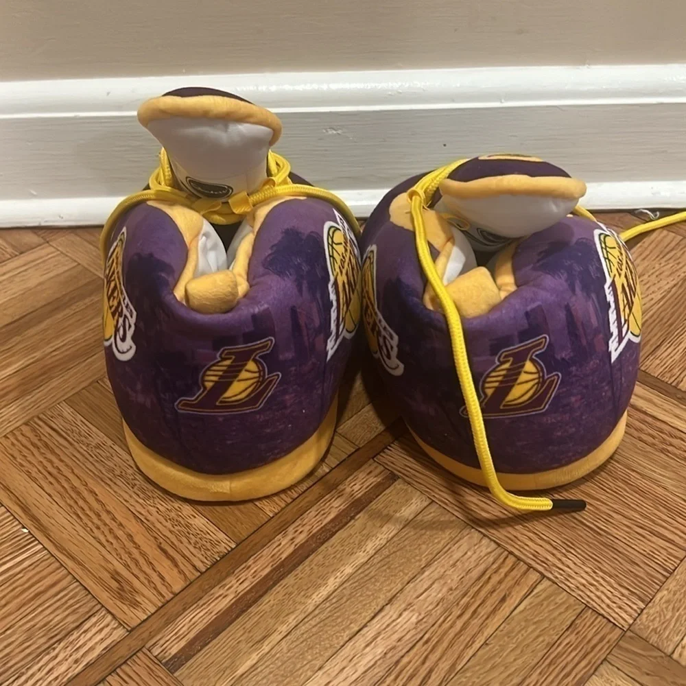 Los Angeles LA Lakers Slippers Plush Sneaker Slipper